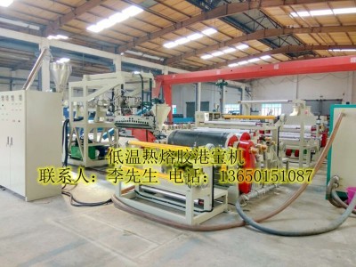 熱熔膠港寶設備，75雙螺桿港寶機，TPU港寶片材機