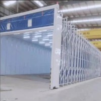 伸縮式噴漆房 整體式移動(dòng)房 配廢氣處理設(shè)備