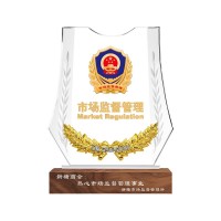創(chuàng)意水晶退休獎牌,單位退休工作留念牌,光榮退休干部榮譽(yù)牌